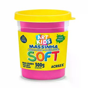 Imagem de Massinha de Modelar - Art Kids - Soft - 500g - Rosa - Acrilex