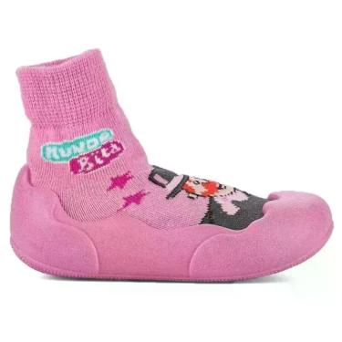 Imagem de Meia Com Sola Grendene Mundo Bita Friendship Bebê Rosa Claro - Grenden