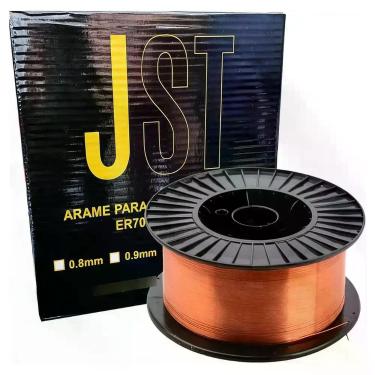Imagem de Arame para Solda MIG MAG ER70S-6 0,8mm 15kg JST Cobreado Aço Carbono