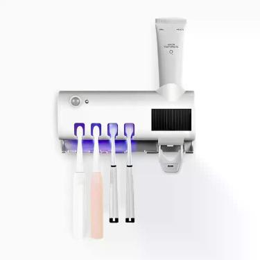 Imagem de Porta Escova de Dentes Esterilizador UV Automático com Dispenser Solar
