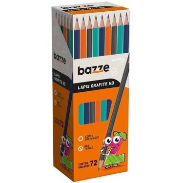Imagem de Lapis Preto Sextavado Bazze HB Cores - Summit