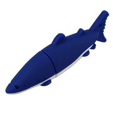 Imagem de 16GB Shark Model USB Flash Drive USB 3.0 Dispositivo de armazenamento USB Flash Disk USB Drive USB 3.0 Memory Stick USB Stick U Disk Pen Drive USB Flash Memory USB Disk Armazenamento de dados - Azul