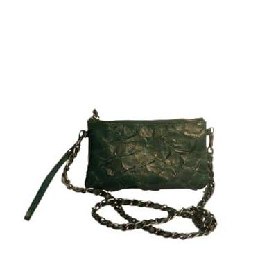 Imagem de Bolsa Carteira com Alça Removível Couro Pirarucu Lais Floresta
