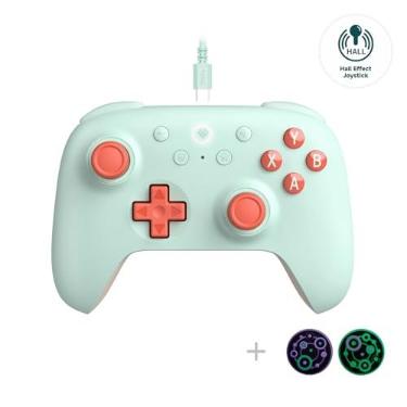 Imagem de 8Bitdo Ultimate 2C Hall Effect Joysticks and Hall Triggers Wired Controller for Windows PC and Android, with Remappable L4/R4 Bumpers, Turbo function & Rumble vibration (Mint)