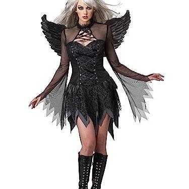 Imagem de Fantasia de anjo caído, Preto, 2X-Large