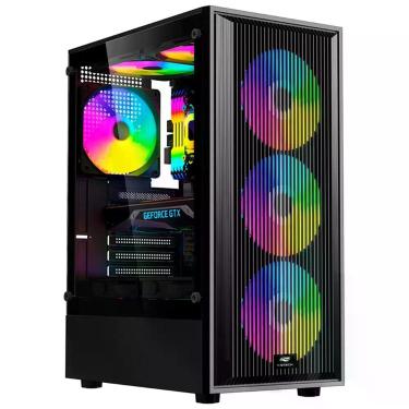 Imagem de Gabinete Gamer C3tech Mt-g120bk, Lateral Em Vidro, Filtro Anti-poeira, Usb 3.0, Micro Atx - Preto