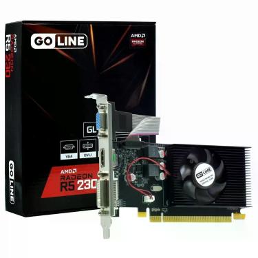 Imagem de Placa de Vídeo Dedicada Radeon R5-230 2GB DDR3 GL-R5-230-2GB Low Profile com Saídas HDMI DVI VGA Goline