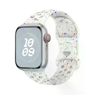 Imagem de Pulseira De Borracha Colorida Para Apple Watch Band 44mm 45mm 46mm 49m