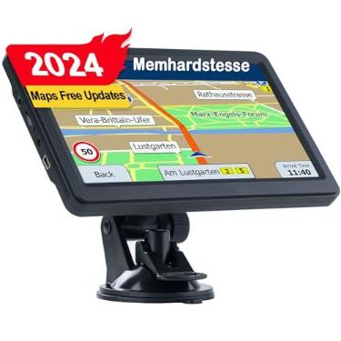 Imagem de LOVPOI Navegador GPS de caminhão de 17 cm, mapa de 2024 com atualizações vitalícias gratuitas, assistência de faixa, avisos de limite de velocidade