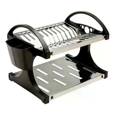 Imagem de Escorredor de Louça Inox Brinox 16 Pratos Suprema