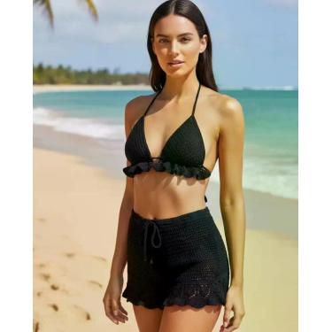 Imagem de Saída Praia Em Tricot Saia E Top Conjunto Feminino Verão - Madame Oliv
