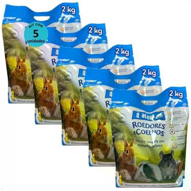 Imagem de Alcon club roedores e coelhos super premium 2kg kit com 5