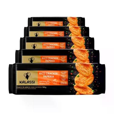 Imagem de Biscoito de Arroz Importado Kalassi Páprika 5 Pacotes D 100g, Páprika