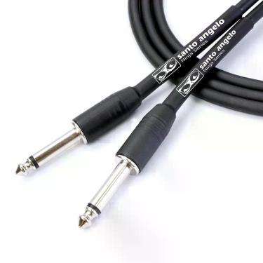 Imagem de Cabo de Guitarra Ninja Cable Conector P10-P10 Blindado com Thermocontratil Preto Santo Angelo 91CM