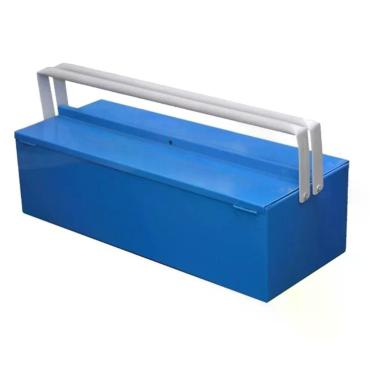 Imagem de Caixa de Ferramenta Baixa com Alça e Suporte para Parafusos 60cm B-030.OM em Aço Carbono Ouro Minas