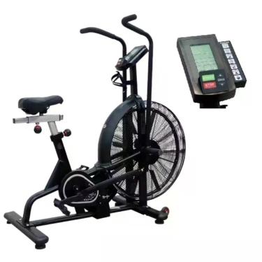 Imagem de Air Bike Ergométrica Profissional com Display LCD e Monitor Cardíaco por Sensor Peitoral Até 150 kg para Uso em Academia