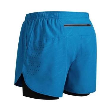 Imagem de Shorts Masculinos De Secagem Rápida 2 Em 1 Para Academia E Corrida, Te