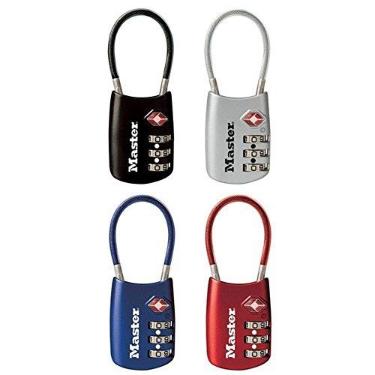 Imagem de Master Lock 4688D Cadeado de bagagem aprovado pela TSA (pacote com 4)