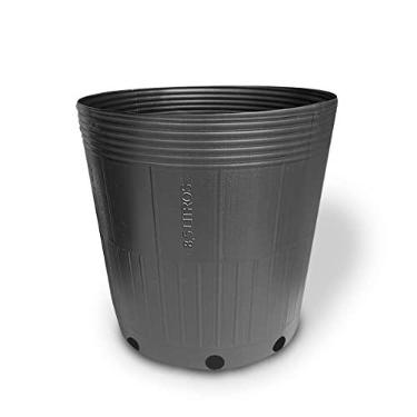Imagem de 10 Embalagens Vasos Plantas Mudas 8,5 Litros Plástico Preto