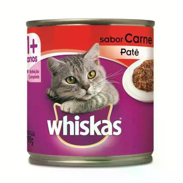 Imagem de Ração Úmida Whiskas Lata para Gatos Adultos Sabor Carne 290g - 1 unida