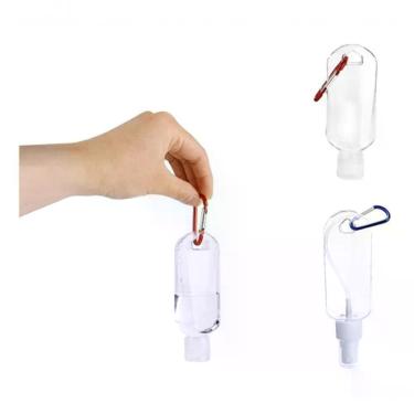 Imagem de Porta Alcool Gel Frasco Mochila Chaveiro Com Mosquetao Bolsa