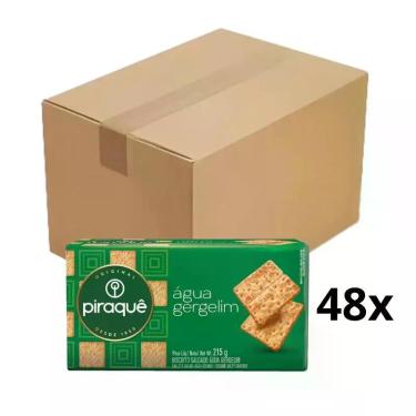 Imagem de Biscoito PIRAQUÊ Aguá Gergelim 215g Caixa com 48 Unidades