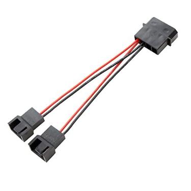 Imagem de Computador para ventoinha IDE grande 4 pinos para pequeno 4 pinos adaptador de alimentação de ventilador cabo de extensão de porta D 1 a 3 4 4P divisor 12V gabinete ventilador extensão divisor
