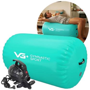 Imagem de Rolo Inflável para Ginástica 100cm Roller Yoga com Bomba Elétrica 110v