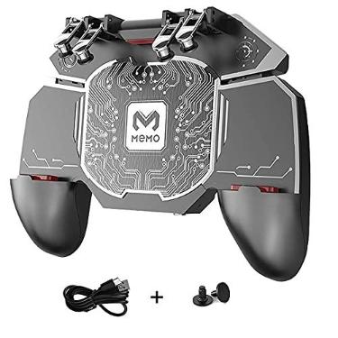Imagem de Controlador móvel PUBG Semicondutor de para telefone com 4 gatilhos operação com 6 dedos - L1R1 / L2R2 para iPhone, Samsung, Oneplus, Pixel, compatível com Call of Duty Mobile/Fort