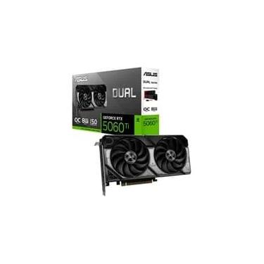 Imagem de Placa de Vídeo ASUS RTX 5060 TI DUAL O8G NVIDIA GeForce, 8GB, GDDR7, DLSS, Ray Tracing - 90YV0MP2-M0NA00