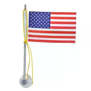 Imagem de Mini Bandeira Estados Unidos Com Ventosa Poliéster (5,5cm X 8,5cm)