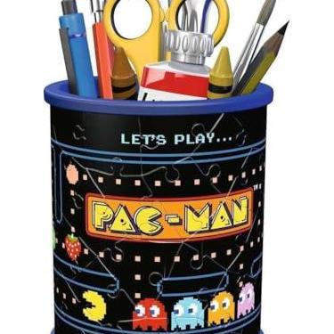Imagem de Ravensburger Quebra-cabeça 3D 11276 - Utensilo Pac-Man - 54 peças - Porta-canetas para fãs de Pac-Man a partir de 6 anos, organizador de mesa para crianças