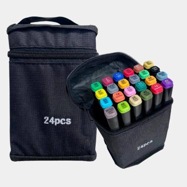 Imagem de Conjunto Canetinhas 24 Unidades Linha Profissional Pintura Desenho - R