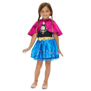 Imagem de Disney Frozen Princesa Anna Fantasia de meninas Cosplay Vestido com capuz Capa 3T