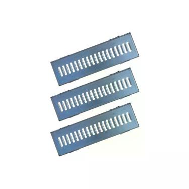 Imagem de Ralo Grelha Linear GEZ002X3OM com Caixilho em Aço Galvanizado Inox Ouro Minas 15x50CM
