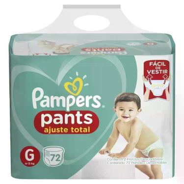 Imagem de Fralda Descartável Confort Sec Pants Ajuste Inteligente Cintura 360 graus Tamanho g 72 Unidades Pampers