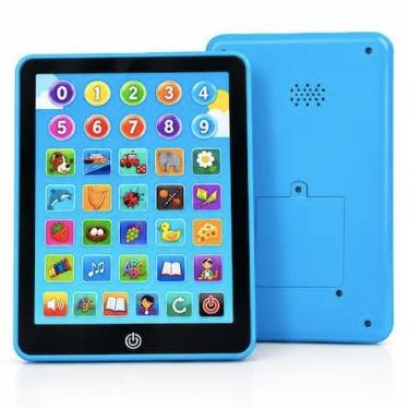 Imagem de Tablet Infantil Educativo Azul, 18x14 cm, Sons e Músicas