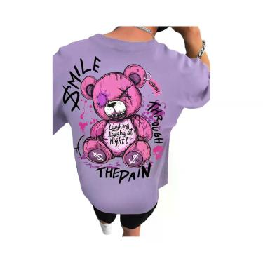 Imagem de Camiseta Masculina De Verão Com Estampa De Urso Teddy, Respirável E Co