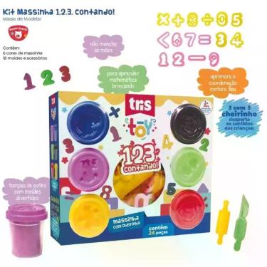 Imagem de Massa para Modelar Criativa TRIS TOY 123 Contando 24PCS - Summit