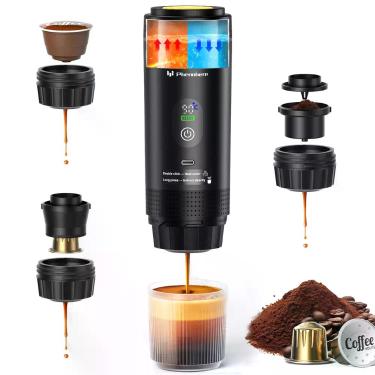 Imagem de Cafeteira Portátil PHENOHERE 6 em 1 com Bateria e Pressão de 20 Bar