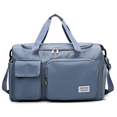 Imagem de Bolsa Mala Feminina Academia Esportiva Viagem Porta Tênis ECOCOZY (Azul)
