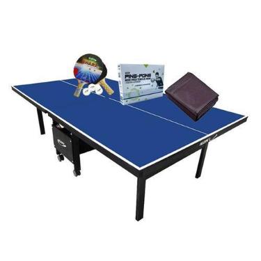 Imagem de MESA PING PONG 1084 KLOPF + Kit Completo 5094 + Capa Mesa Aberta