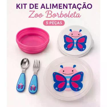 Imagem de Kit de Alimentação 5 Peças Zoo Borboleta Skip Hop Cor:Azul, Azul