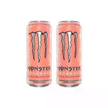 Imagem de Kit 2 Energético Monster Ultra Peachy Keen Zero Açúcar 473ml