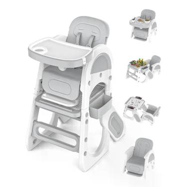 Imagem de Cadeira Alta Conversível Rabbit Rustler com Mesa e Cadeiras para Bebês
