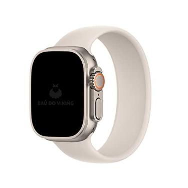 Imagem de Pulseira Solo Loop Silicone Para Apple Watch (42/44/45/49mm L, Estelar)