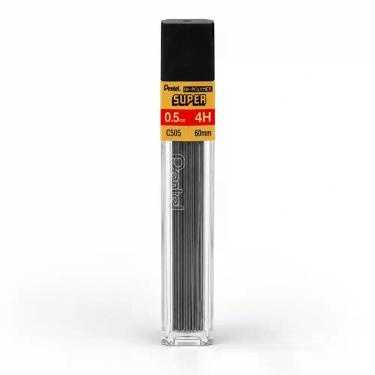 Imagem de Grafite Pentel Hi-Polymer Super 0,5mm H B 2B 3B 12 Unidades Lapiseira 