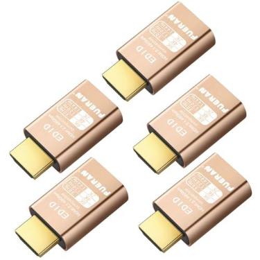 Imagem de FUERAN 8K 30Hz HDMI fictício plugue 4K EDID emulador monitor virtual, adaptador de exibição sem cabeça, suporta até 4K @120Hz, 1440/1080@144Hz hdmi emuladores falsos (8K-30Hz-5Pack)