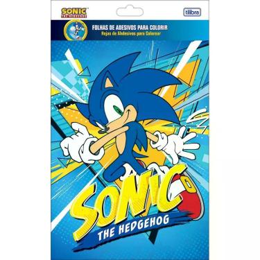 Imagem de Folhas De Adesivos Para Colorir Sonic Tilibra