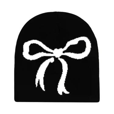 Imagem de Gorro De Lã Tricotado Estampado Y2K Unissex, Acessórios De Moda Hip Ho